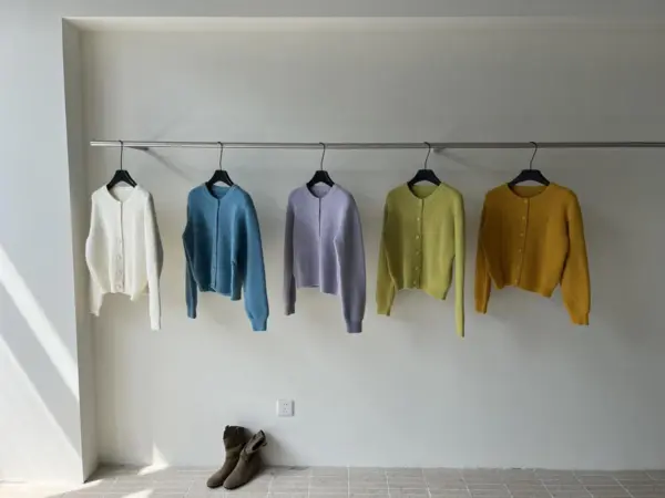 溫柔氣質多色獨特點點彩點開衫保暖毛衣