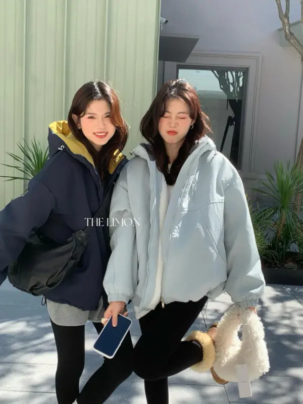 韓國加厚加絨甜酷衝鋒衣短外套