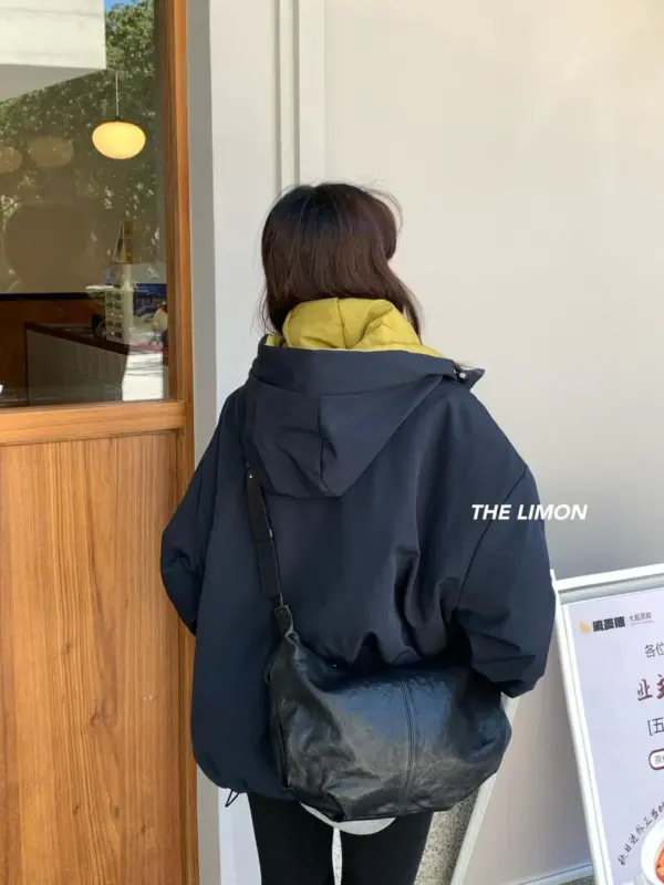 韓國加厚加絨甜酷衝鋒衣短外套