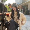 韓系簡約百搭休閒連帽保暖羽絨服外套