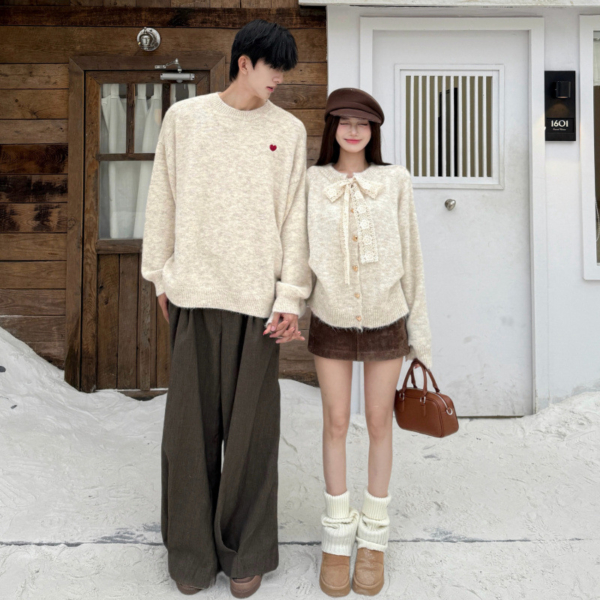 情侶裝開衫針織毛衣