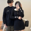 情侶装秋冬装加厚毛衣連身裙針織衫