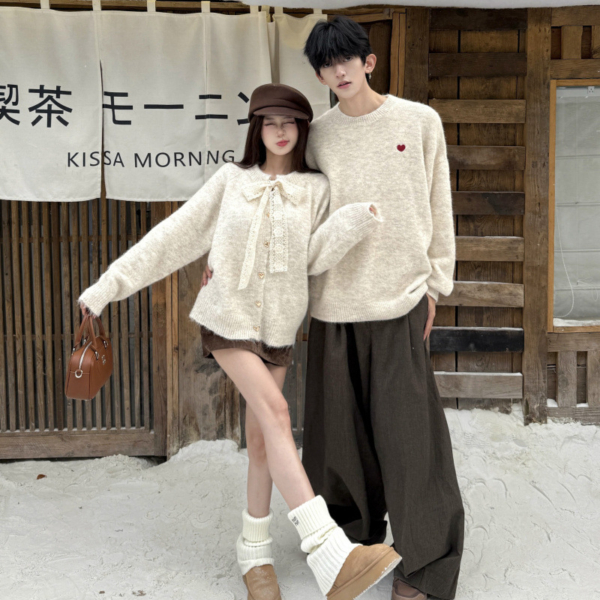 情侶裝開衫針織毛衣