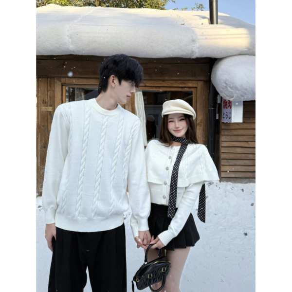 情侶裝斗篷針織衫毛衣