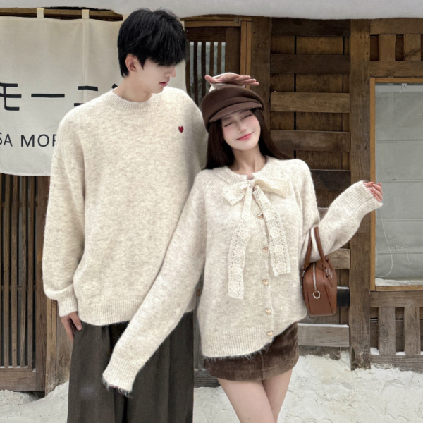 情侶裝開衫針織毛衣